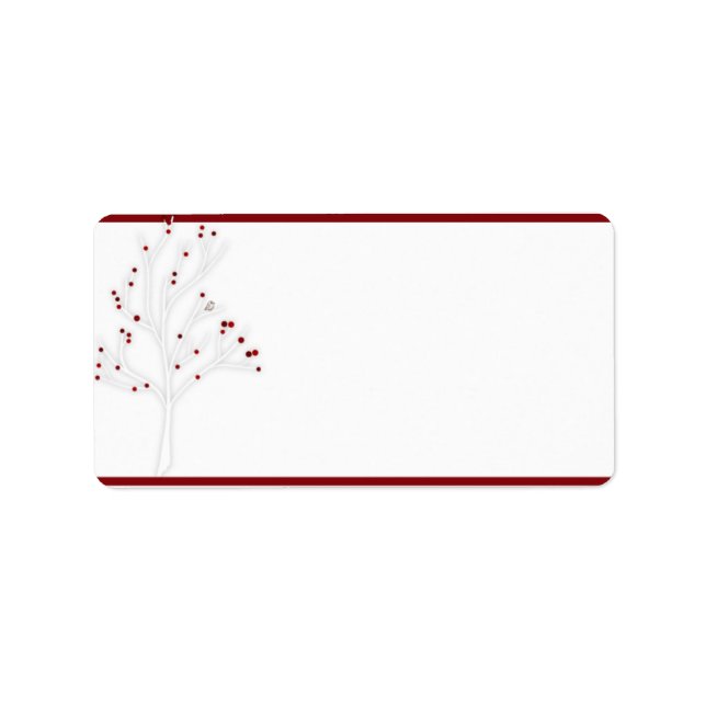 1.25" x2.75" Mailing Address White Tree Label (Front)