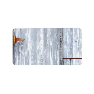 1.25"x2.75" Mailing Address White Wash Wood Barn D Label