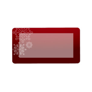 1.25"x2.75" Mailing Address Winter Snowflakes Snow Label