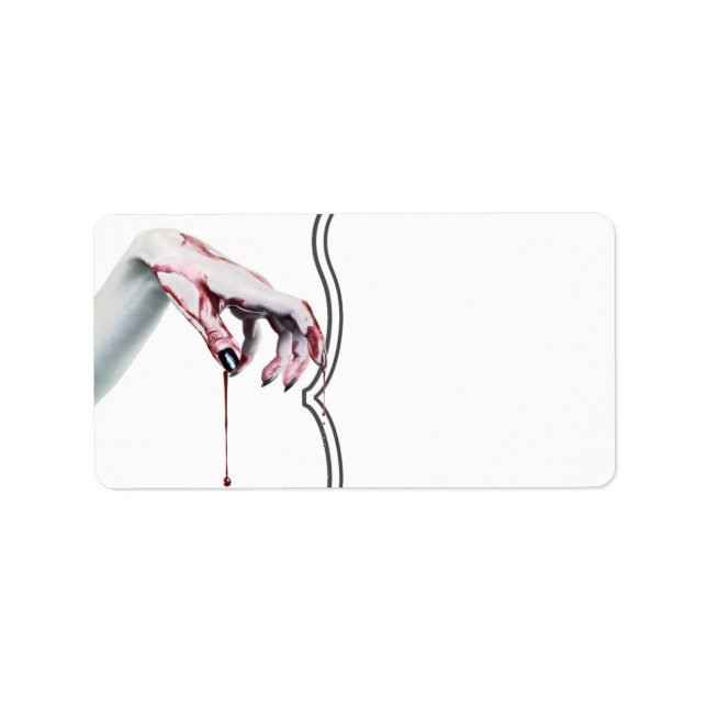 1.25"x2.75" Mailing Address zombie blood drip vamp Label (Front)