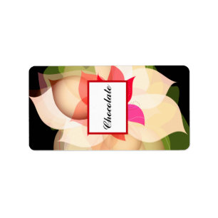 1.25" x 2.75" Hershey's Colourful Lotus Flower Bla Label