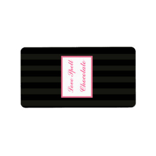 1.25" x 2.75" Hershey's Damask/Stripes Pink Crown Label