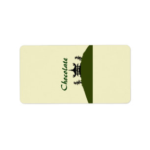 1.25" x 2.75" Hershey's Japanese Green Hill Top Te Label