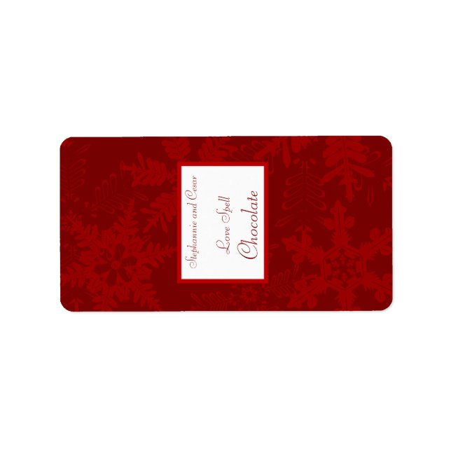 1.25" x 2.75" Hershey's Miniature Christmas Red Label (Front)