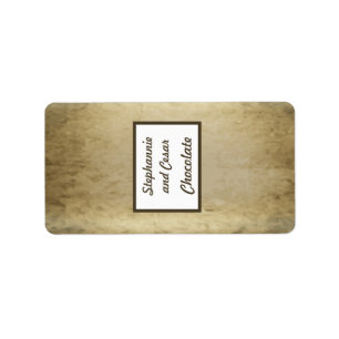 1.25" x 2.75" Hershey's Miniature Vintage Brown Label