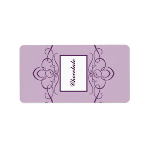 1.25" x 2.75" Hershey's Royal Purple Crown/Swirls Label