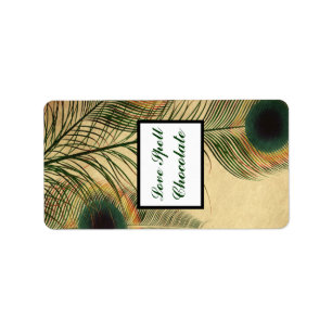1.25" x 2.75" Hershey's Vintage Peacock Green Label