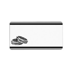 1.25" x 2.75" Mailing Address His/Hers Diamond Wed Label