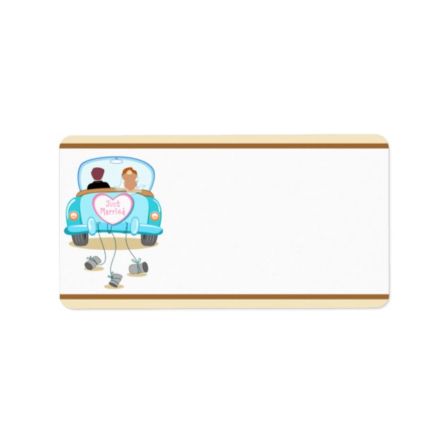 1.25" x 2.75" Mailing Address Just got Married Cou Label (Front)