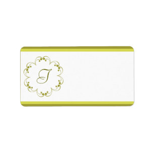 1.25" x 2.75" Mailing Address Light/Olive Green Ch Label