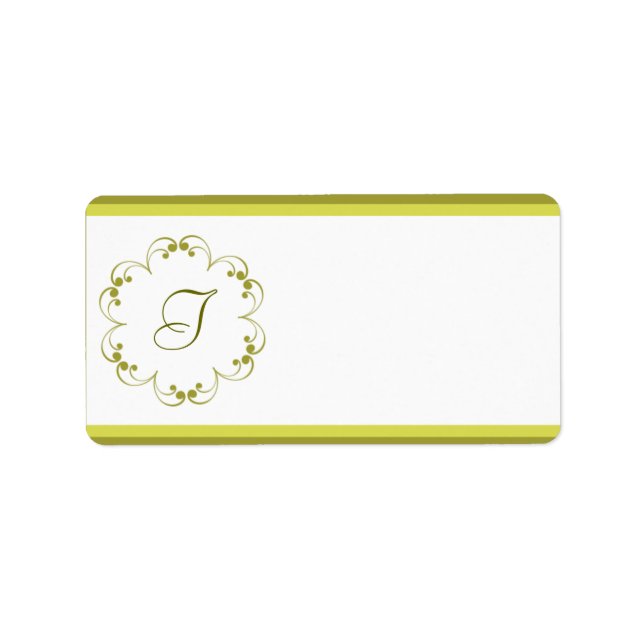1.25" x 2.75" Mailing Address Light/Olive Green Ch Label (Front)