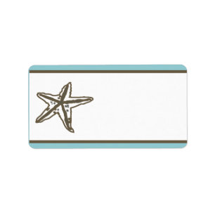 1.25" x 2.75" Mailing Address Ocean Beach Shore Se Label