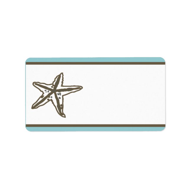 1.25" x 2.75" Mailing Address Ocean Beach Shore Se Label (Front)