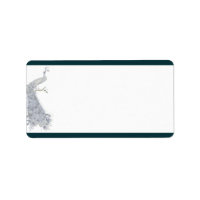 1.25" x 2.75" Mailing Address Peacock/Flower Branc