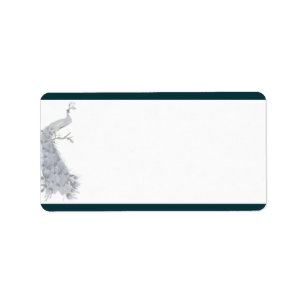 1.25" x 2.75" Mailing Address Peacock/Flower Branc Label