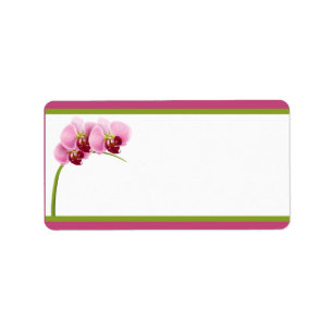 1.25" x 2.75" Mailing Address Pink Orchid Long Ste Label