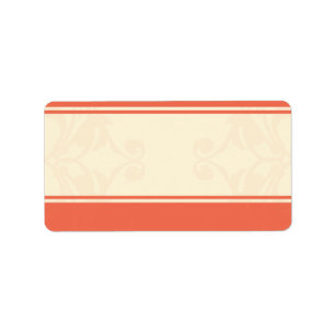 1.25" x 2.75" Mailing Address Pinkish/Peach Formal Label