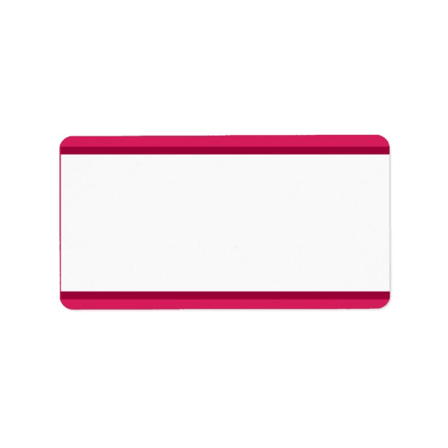 1.25" x 2.75" Mailing Address Raspberry Pink Loops Label (Front)