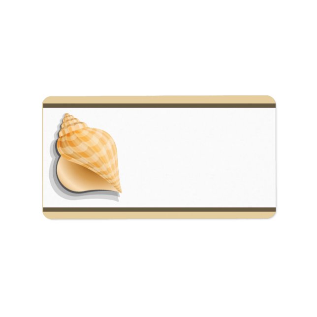 1.25" x 2.75" Mailing Address Seashells on Sandy B Label (Front)