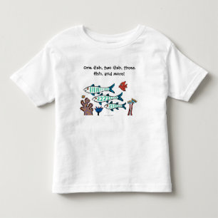 1, 2, 3 Fish with Little Fish and Coral Toddler T-Shirt