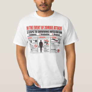 1-2-3 Steps for Zombie Attack T-Shirt