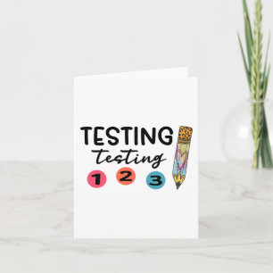 1 2 3 Test Day Shirt Testing Coordinator Teacher  Card