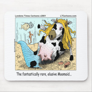 1/2 Cow 1/2 Mermaid Moomaid Funny Mouse Mat