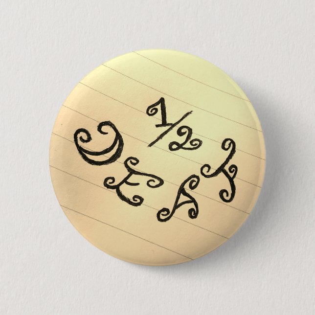 1/2 Deaf 6 Cm Round Badge (Front)