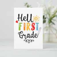 1/2- Hello First Grade Shirt, First Grade Student
