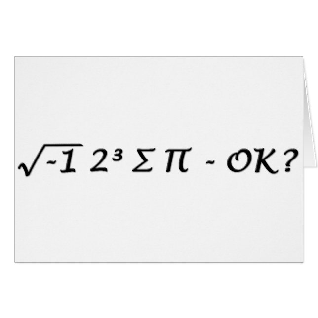 √-1 2³ ∑ ∏ - I Ate Some Pie Okay? (Front Horizontal)