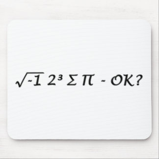 √-1 2³ ∑ ∏ - I Ate Some Pie Okay? Mouse Mat