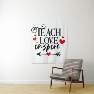 1/2 Teach Love Inspire Shirt kindergarten teachers Tapestry