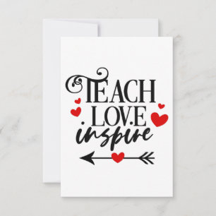 1/2 Teach Love Inspire Shirt kindergarten teachers Thank You Card