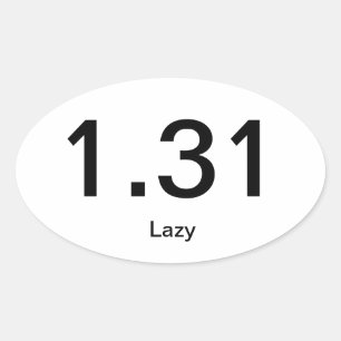 1.31 Lazy Oval Sticker