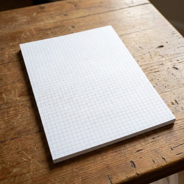 1/4 in Large Graph Paper Note Pad (Grid / Squares) (gray Grid squares per Inch pads)