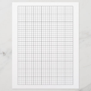1/4 Inch Graph Paper (4 Squares Per Inch) - Black Custom Letterhead