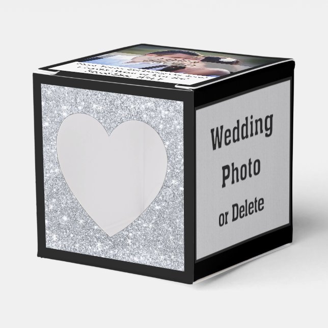 1 - 4 PHOTOS, Personalised Favour Boxes for Weddin (Front Side)