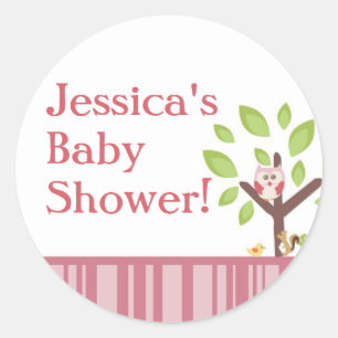 1.50" Favour Stickers Love and Nature Girl Woodlan