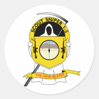 1-5-1 Scout Sniper Classic Round Sticker