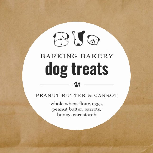 1.5" Homemade Dog Bakery Business Treat Label (Creator Uploaded)