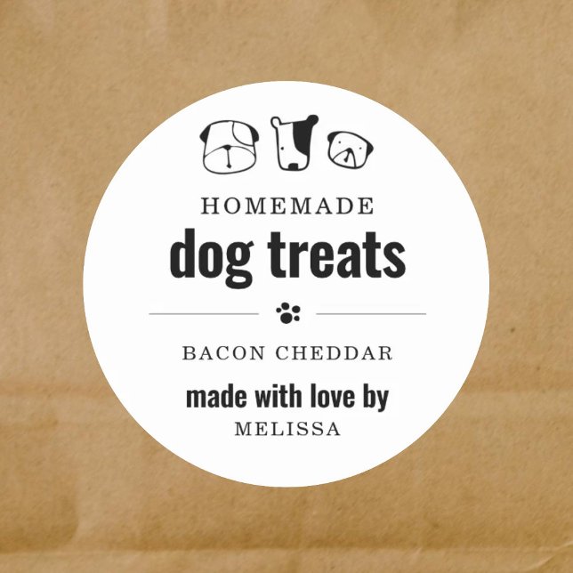1.5" Homemade Dog Treat Gift or Favour Label (Creator Uploaded)