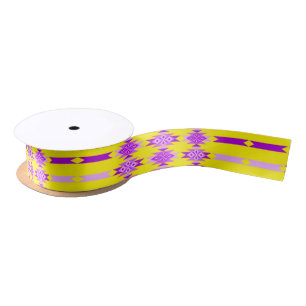 1.5 Inch Desert Diamonds on Yellow Satin Ribbon