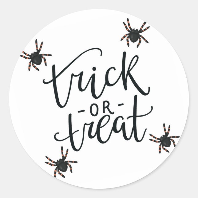 1.5 Inch Happy Halloween Spiders sticker (Front)