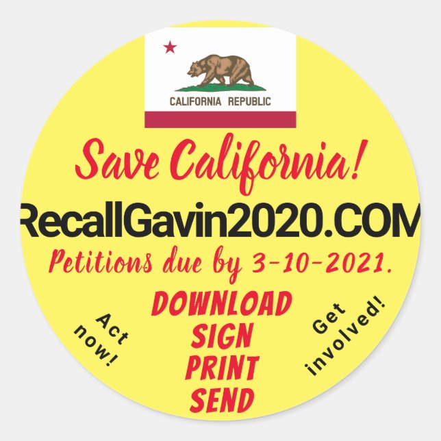 1.5" Round recall stickers (Front)