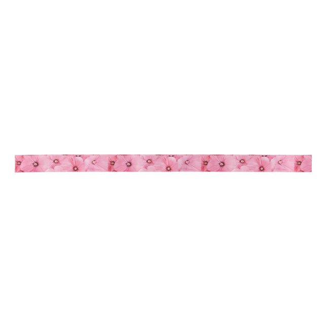 1.5" Wide Satin Ribbon, POPPIES PINK Ribbon (Front)