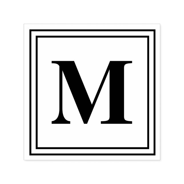 1.5"x1.5" Monogram Self-inking Stamp (Design)