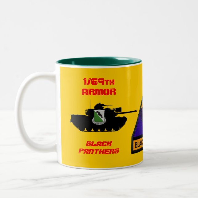 1/69th Armour Black Panthers Black Tank Mug (Left)