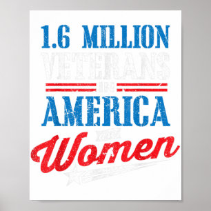 1.6 Million Female Veteran Women Veterans Day Gif Poster