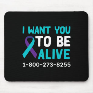1 800 273 8255 - Suicide Prevention Day - Suicide Mouse Mat