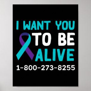 1 800 273 8255 - Suicide Prevention Day - Suicide  Poster